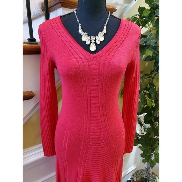 KRIMSON KLOVER Wool V Neck Sweater Knit Dress S XS - Picture 2 of 16